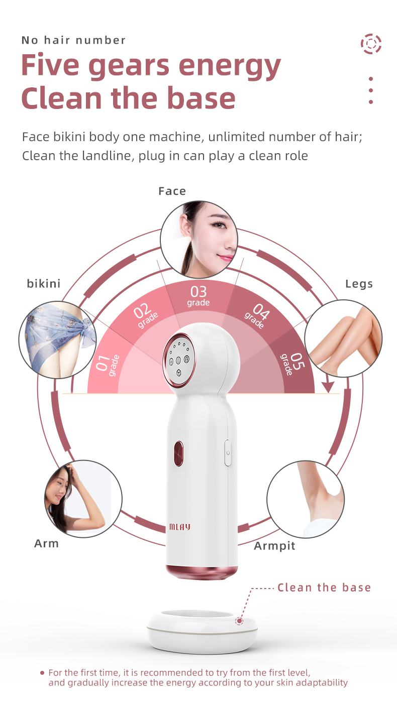 Mlay T10 Portable Home Use IPL Hair Removal Device Ice Cool System Epilator For Woman and Man 